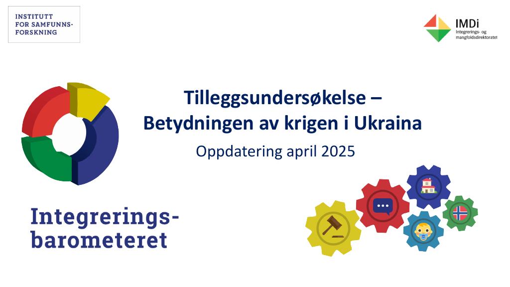 Forsiden av dokumentet Tilleggsundersøkelse – Betydningen av krigen i Ukraina