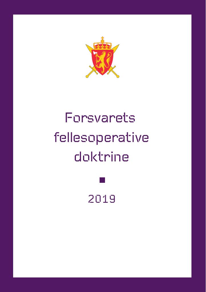 Forsiden av dokumentet Forsvarets fellesoperative doktrine
