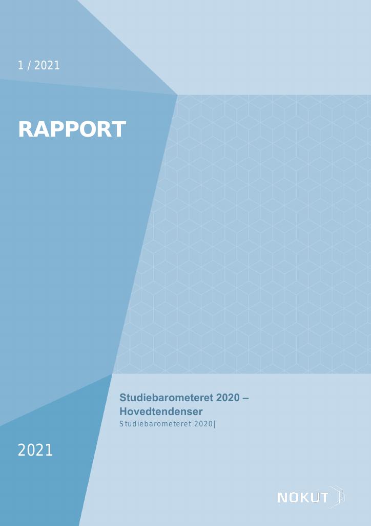 Forsiden av dokumentet Studiebarometeret 2020 – Hovedtendenser