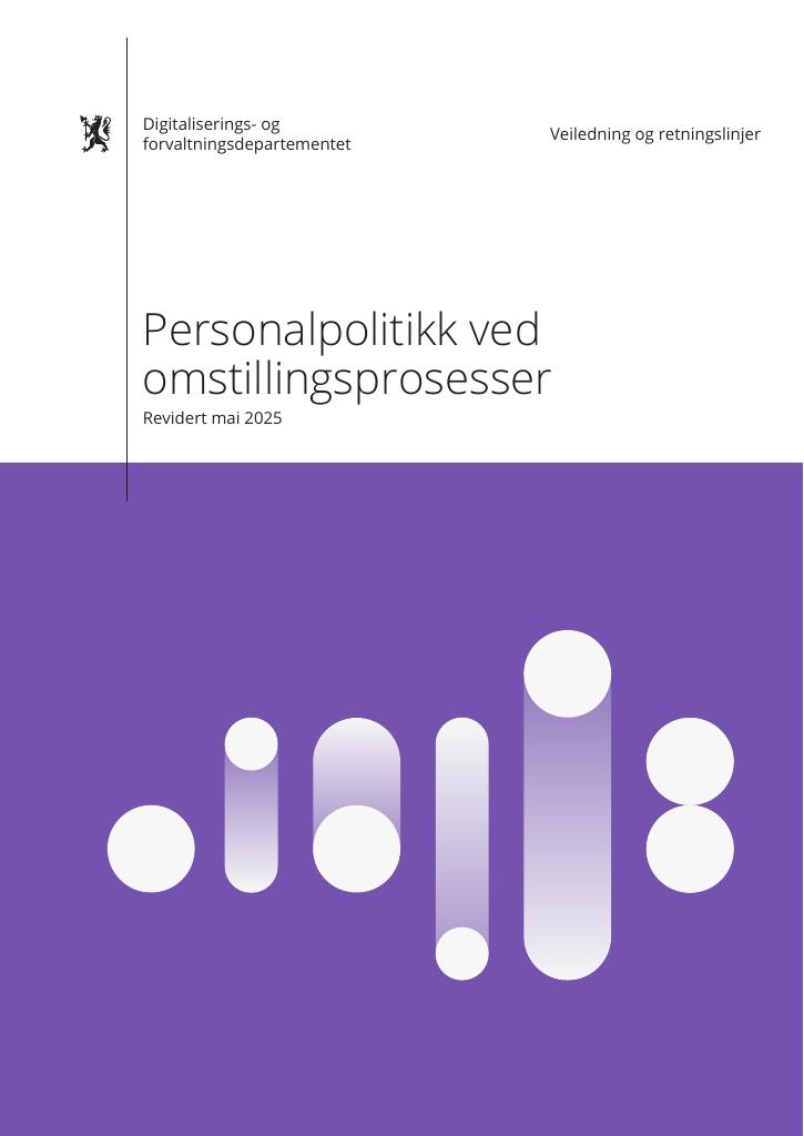 Forsiden av dokumentet Personalpolitikk ved omstillingsprosesser