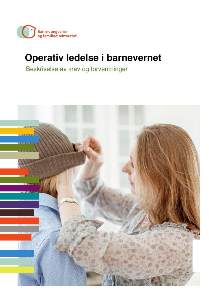 Forsiden av dokumentet Operativ ledelse i barnevernet. 