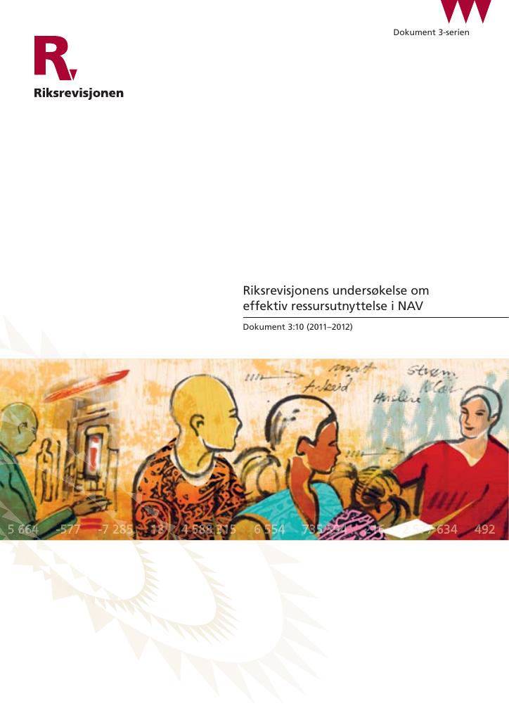 Forsiden av dokumentet Riksrevisjonens undersøkelse om effektiv ressursutnyttelse i NAV