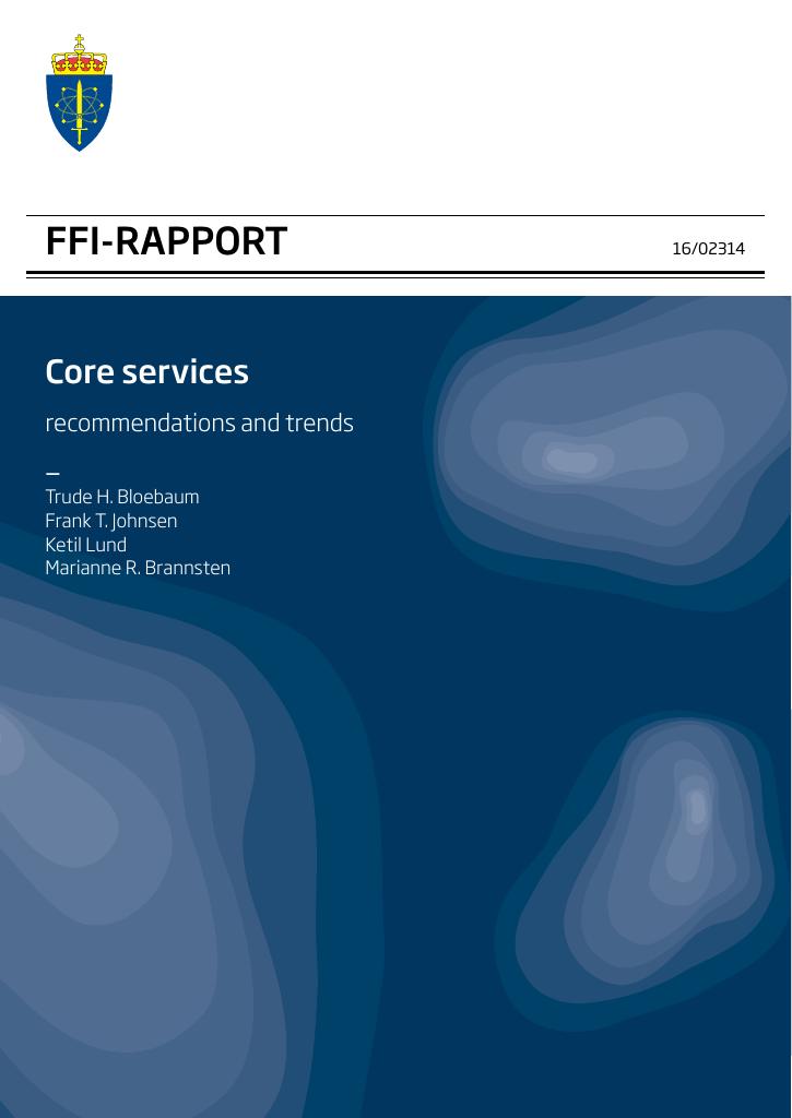 Forsiden av dokumentet Core services - recommendations and trends