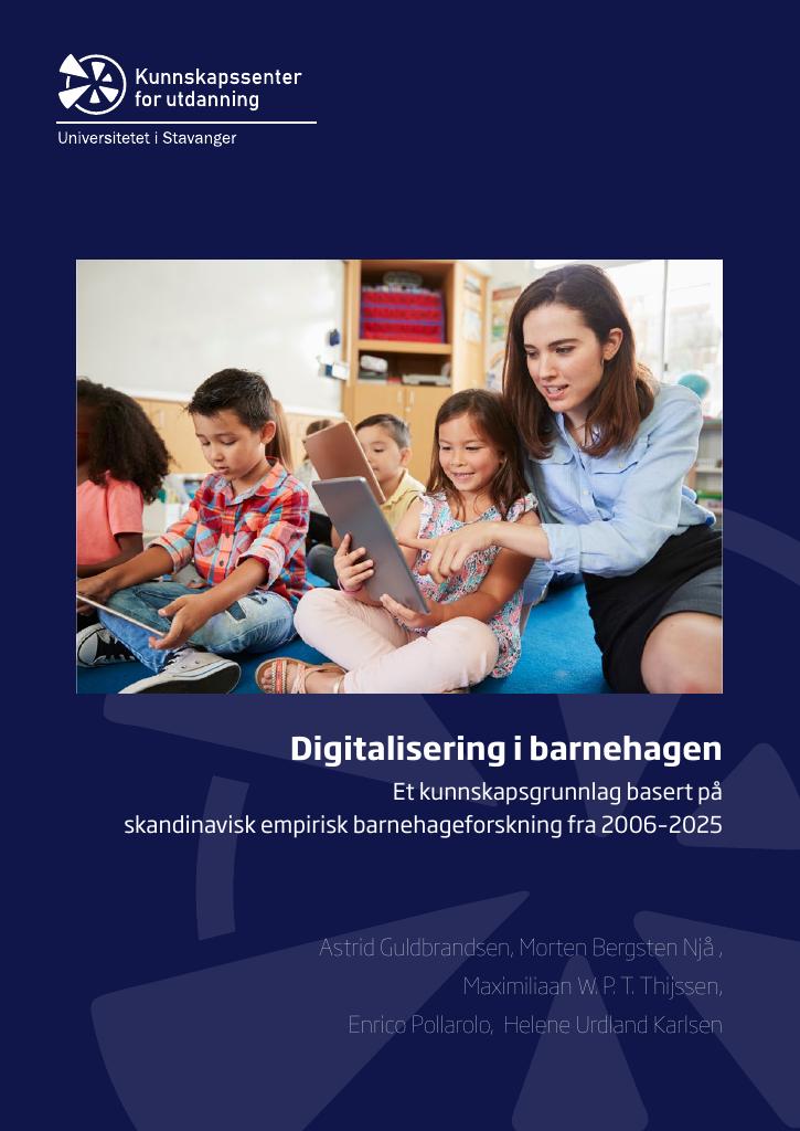Forsiden av dokumentet Digitalisering i barnehagen