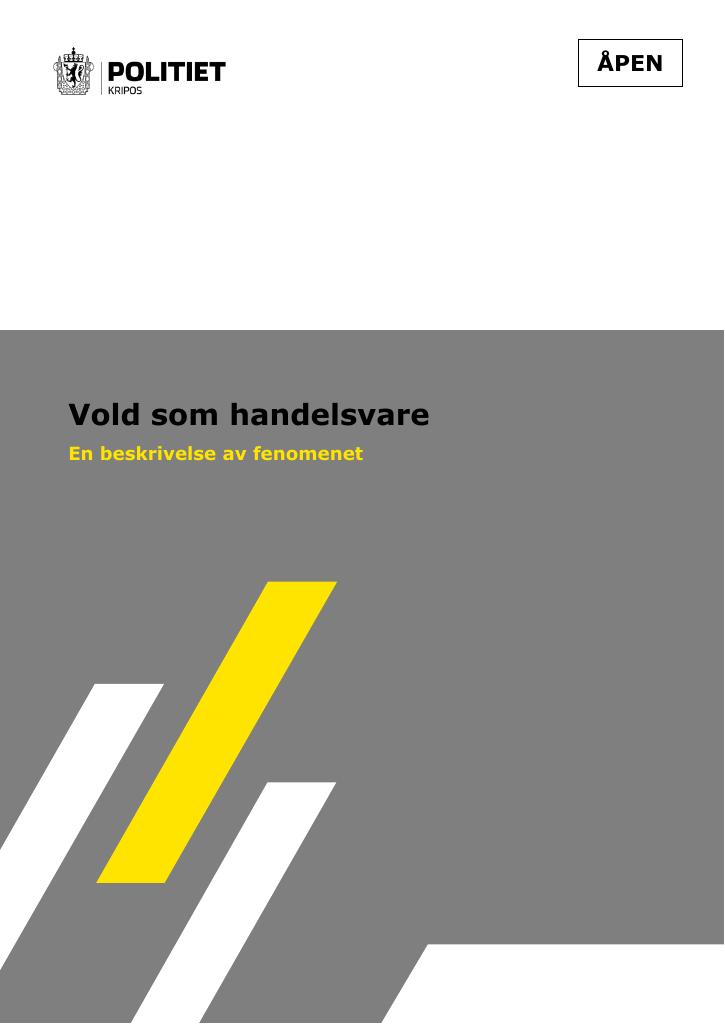 Forsiden av dokumentet Vold som handelsvare