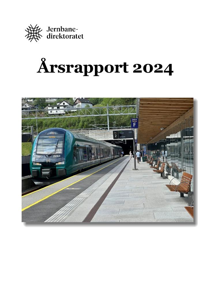 Forsiden av dokumentet Årsrapport Jernbanedirektoratet 2024