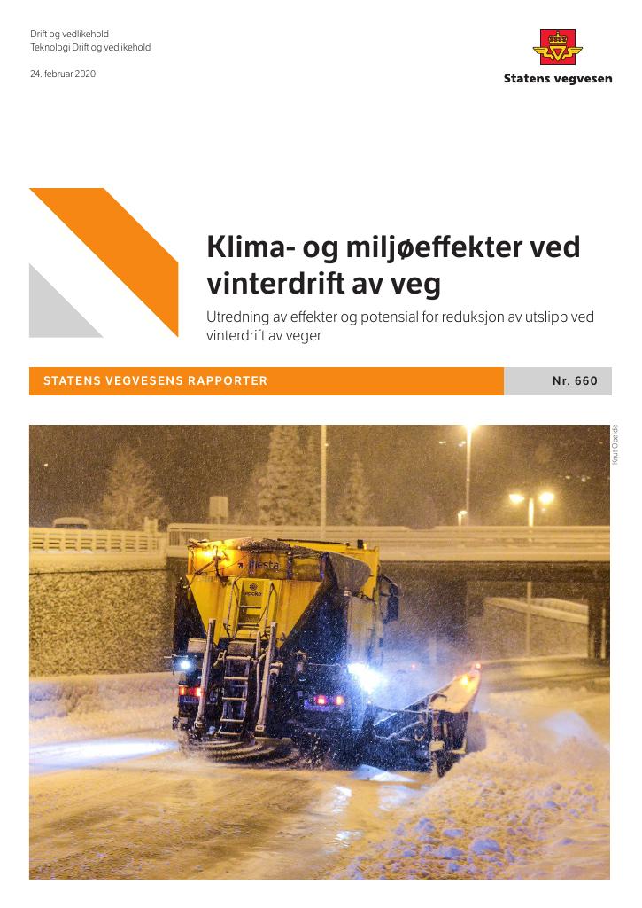 Klima- Og Miljøeffekter Ved Vinterdrift Av Veg - Kudos