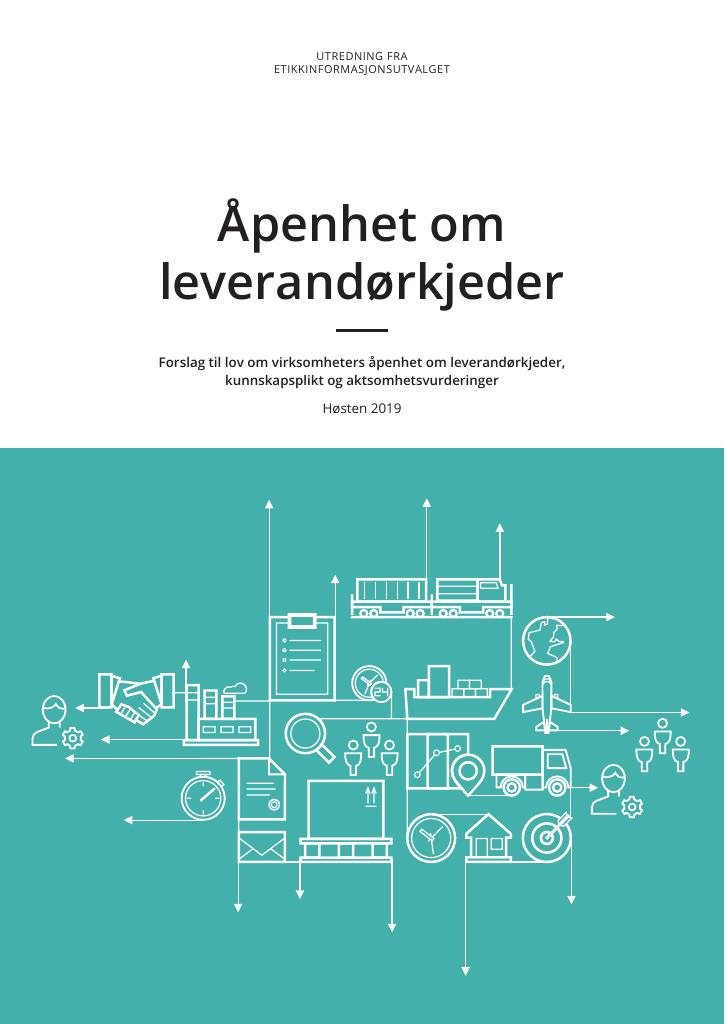 Forsiden av dokumentet Åpenhet om leverandørkjeder