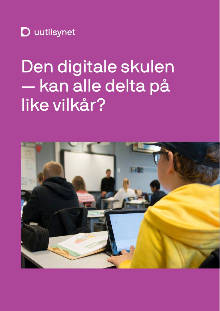 Forsiden av dokumentet Den digitale skulen