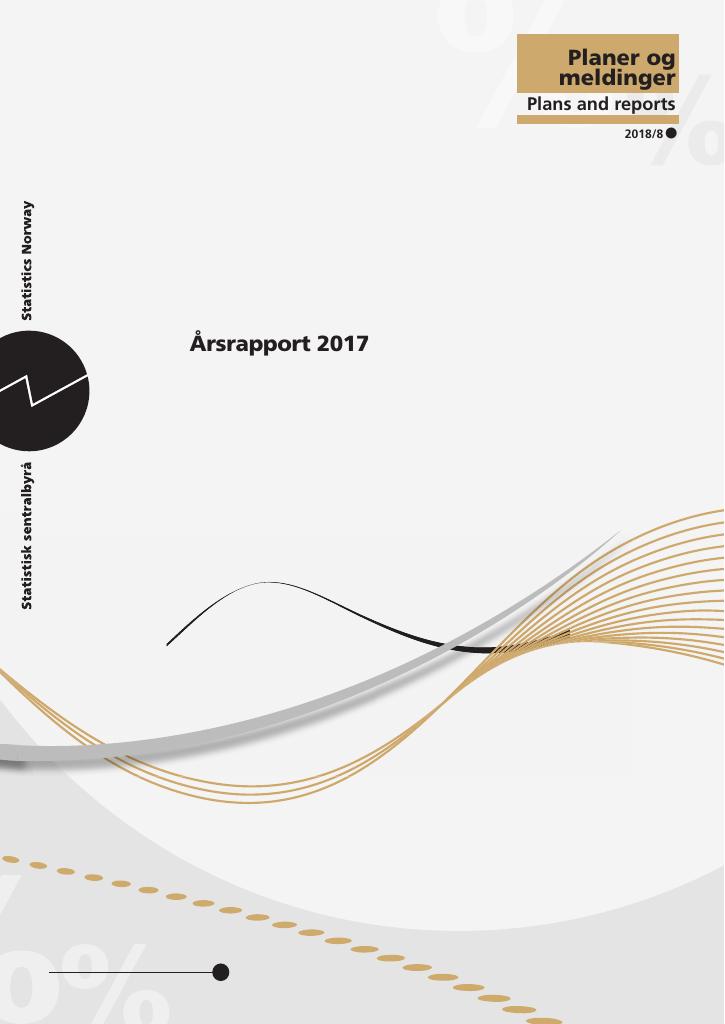 Forsiden av dokumentet Årsrapport Statistisk sentralbyrå 2017