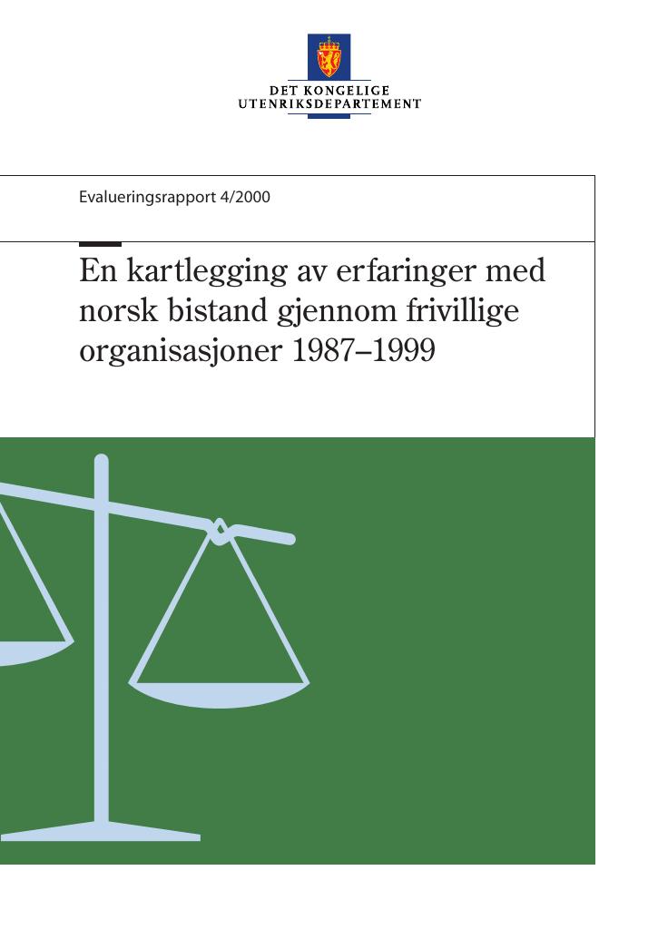 En Kartlegging Av Erfaringer Med Norsk Bistand Gjennom Frivillige ...