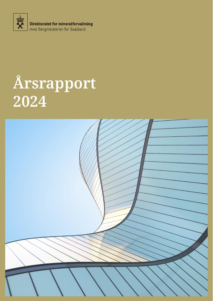 Forsiden av dokumentet Årsrapport Direktoratet for mineralforvaltning 2024