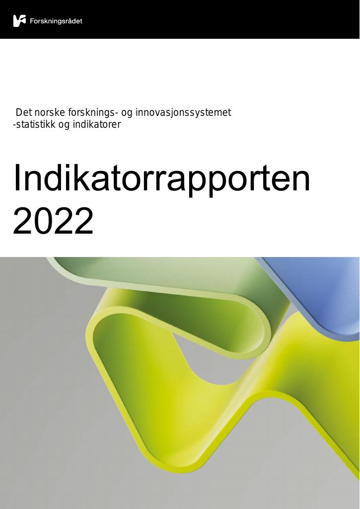 Forsiden av dokumentet Indikatorrapporten 2022