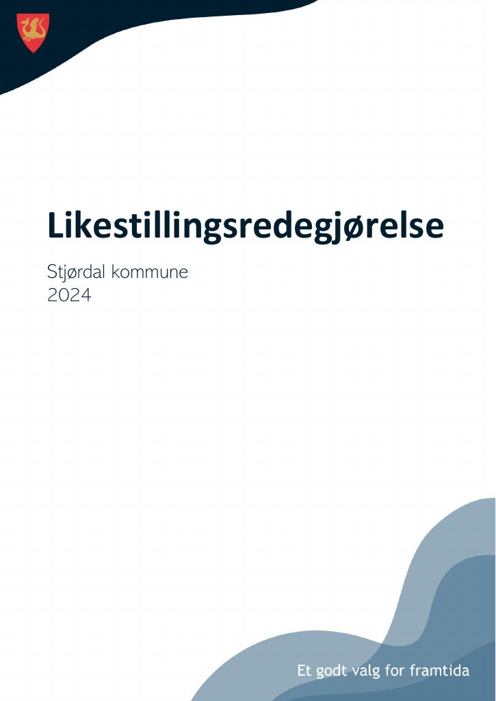 Forsiden av dokumentet Likestillingsredegjørelse Stjørdal kommune 2024