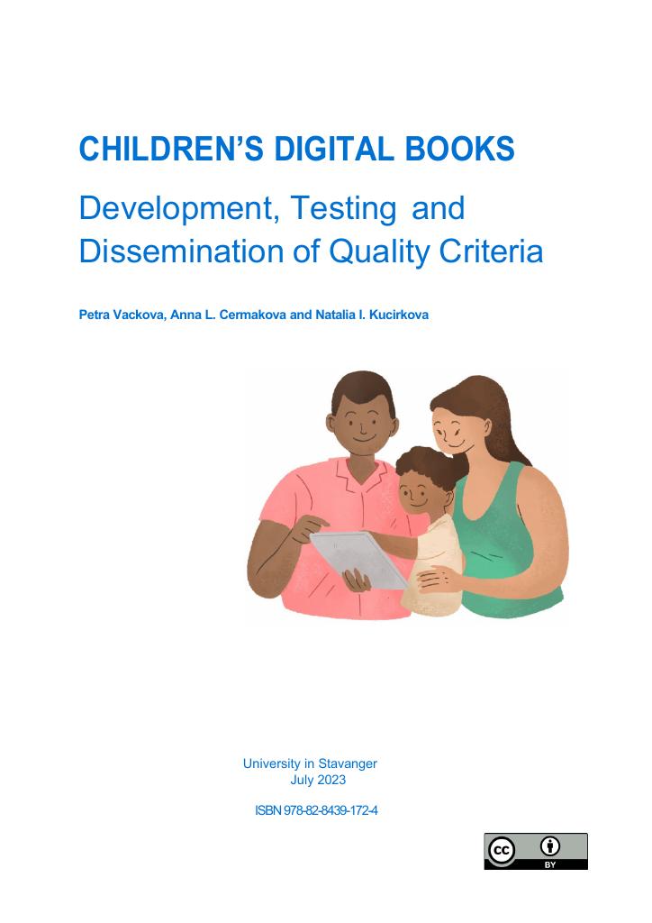 Forsiden av dokumentet children’s digital books : development, testing and dissemination of quality criteria
