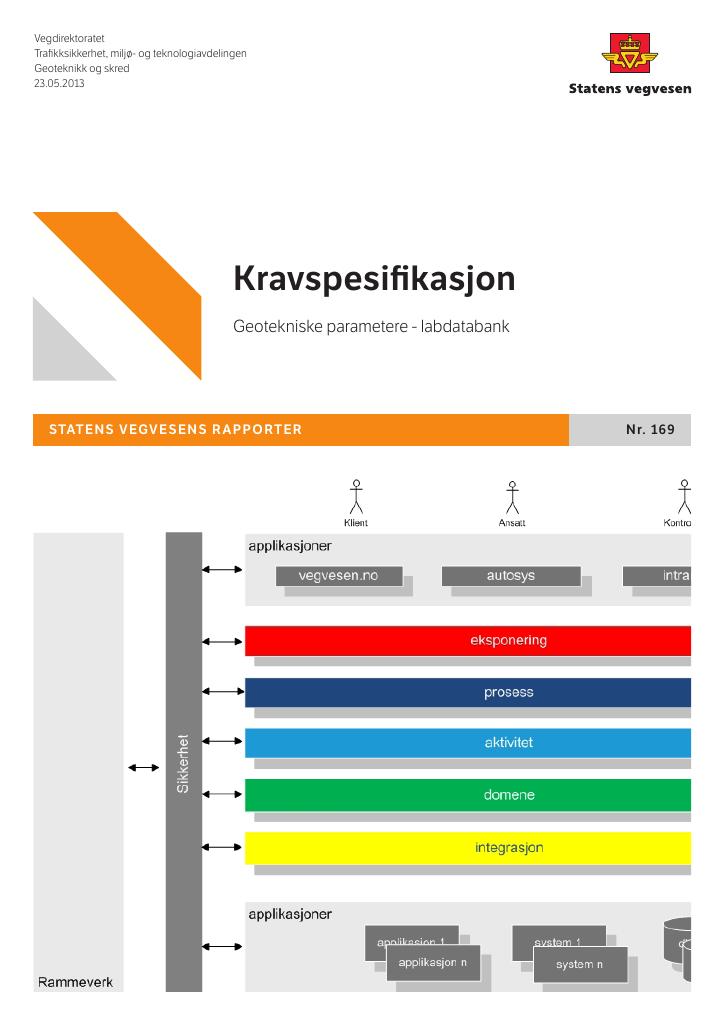 Forsiden av dokumentet Kravspesifikasjon IKT-løsning