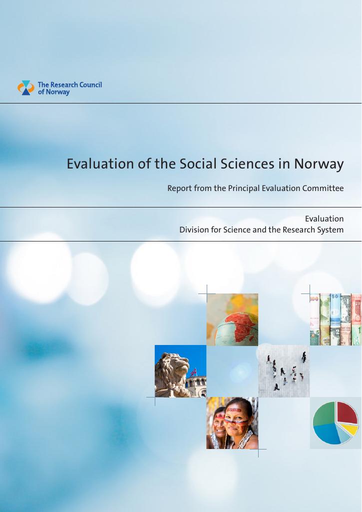 Forsiden av dokumentet Evaluation of the Social Sciences in Norway (SAMEVAL)