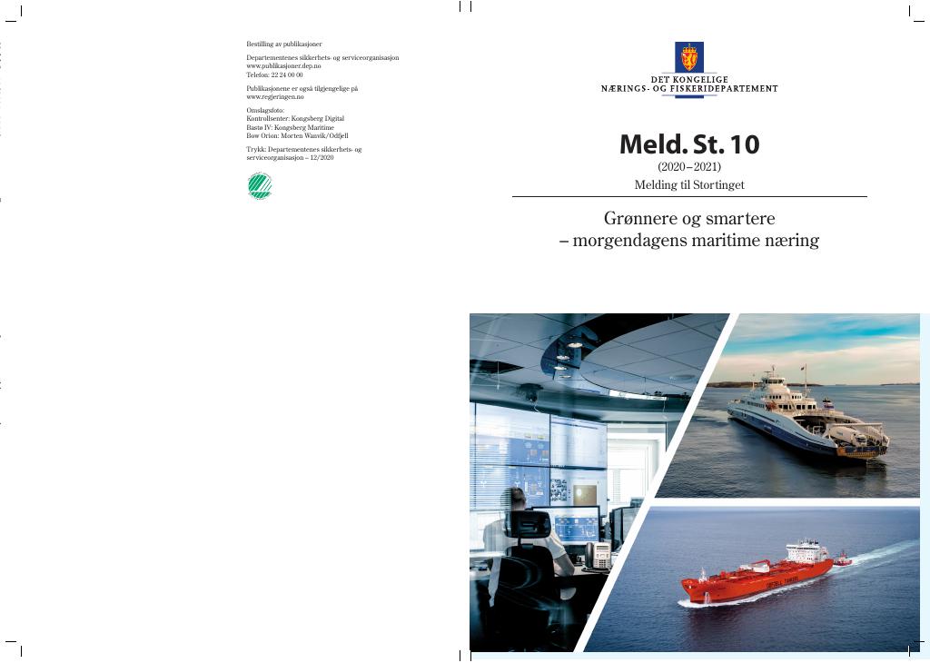 Forsiden av dokumentet Meld. St. 10 (2020–2021)