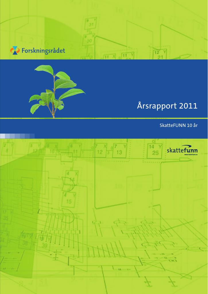 Forsiden av dokumentet Årsrapport 2011 - SkatteFUNN