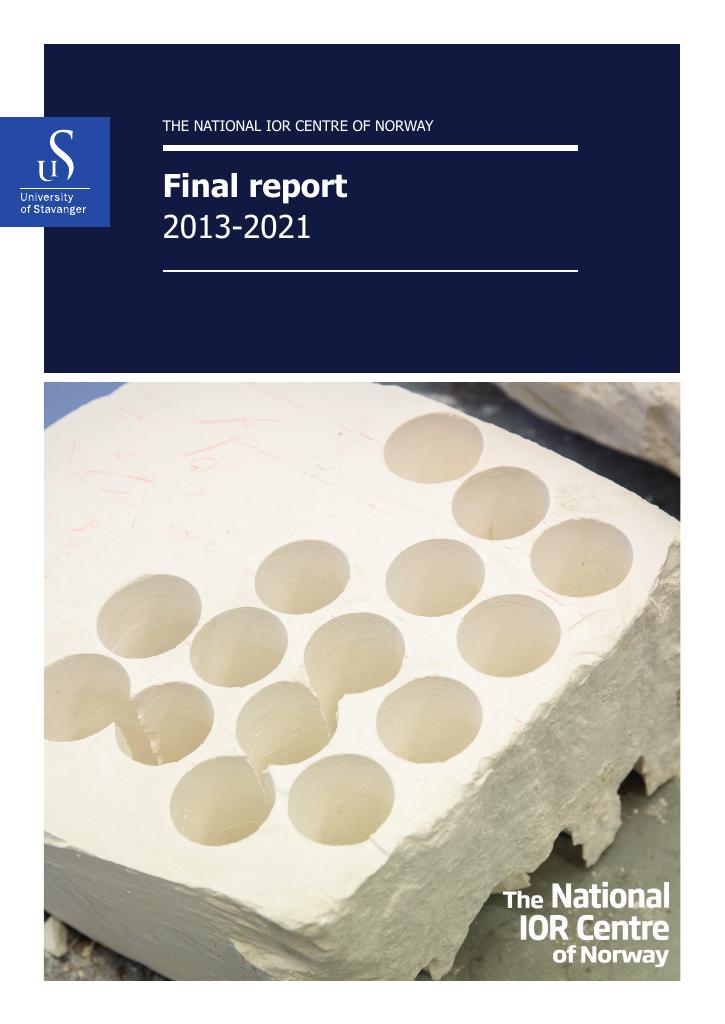 Forsiden av dokumentet Final report 2013-2021 : The National IOR Centre of Norway