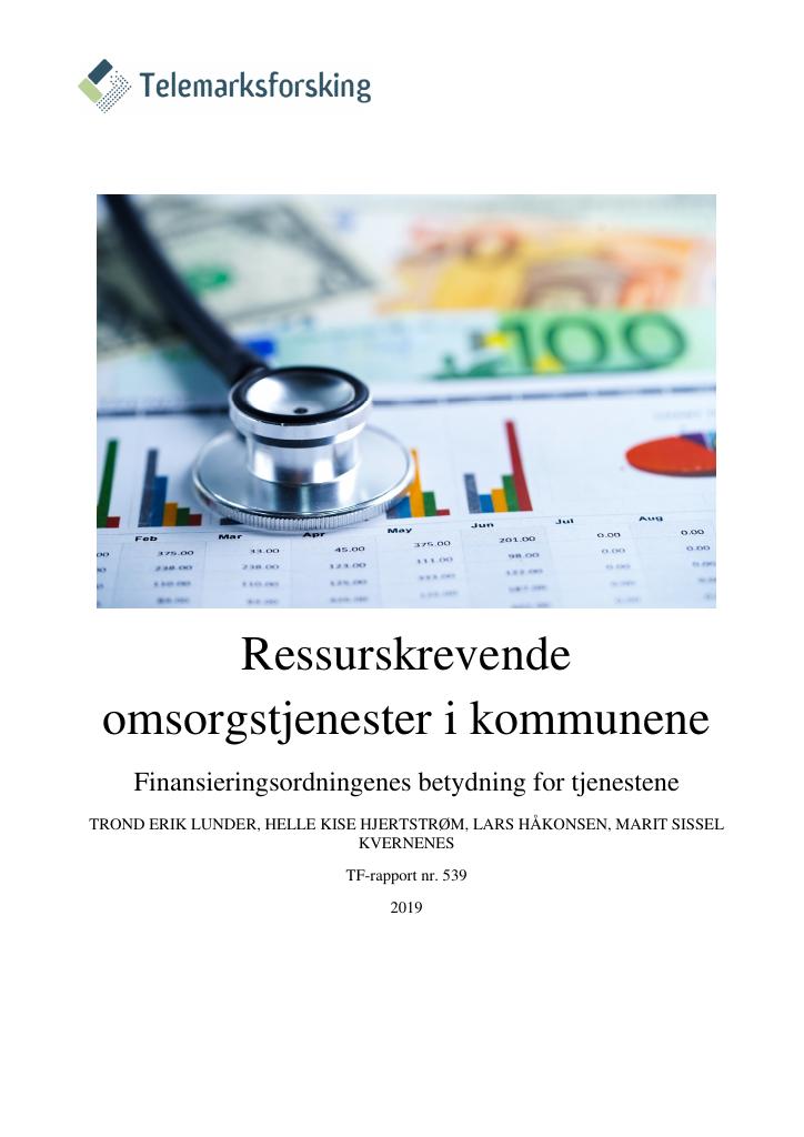 Forsiden av dokumentet Ressurskrevende omsorgstjenester i kommunene