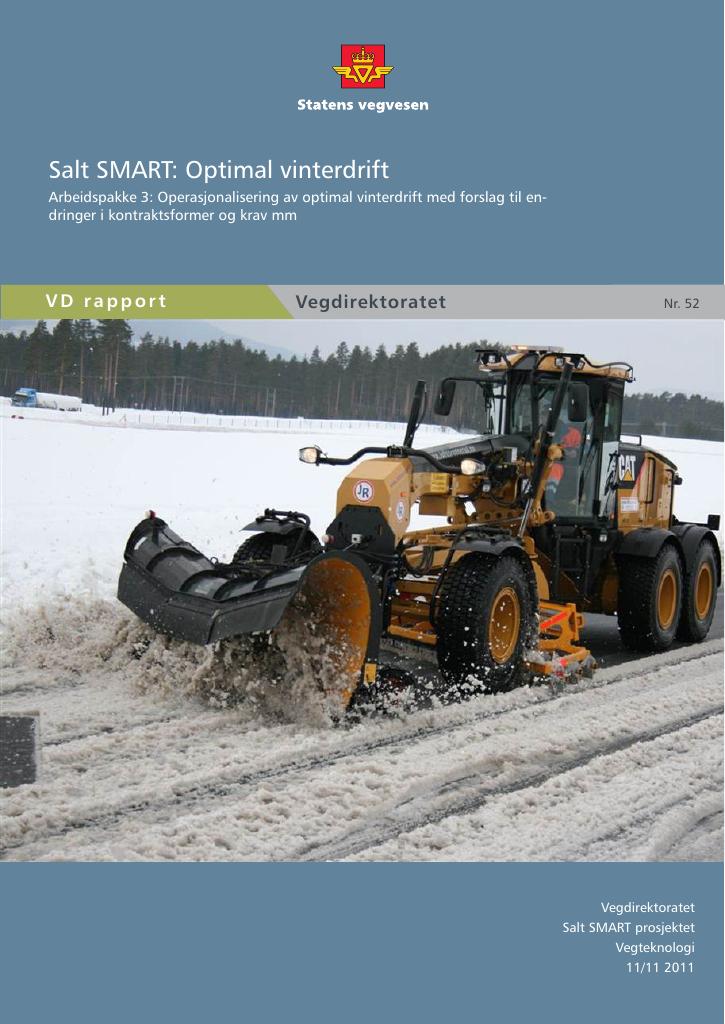 Forsiden av dokumentet Salt SMART - Optimal vinterdrift