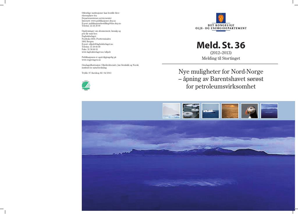 Forsiden av dokumentet Meld. St. 36 (2012–2013)