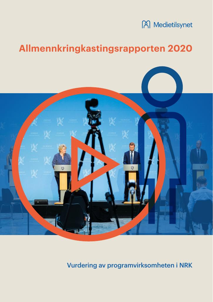 Forsiden av dokumentet Allmennkringkastingsrapporten 2020