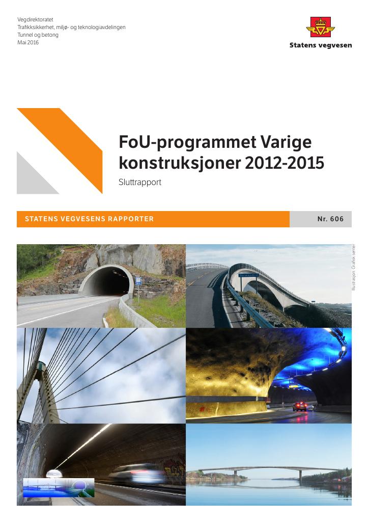 Forsiden av dokumentet FoU-programmet Varige konstruksjoner 2012-2015