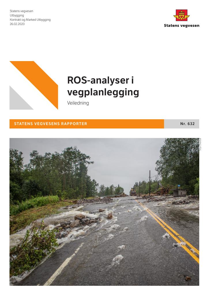 Forsiden av dokumentet Veileder for risiko- og sårbarhetsanalyser i vegplanlegging