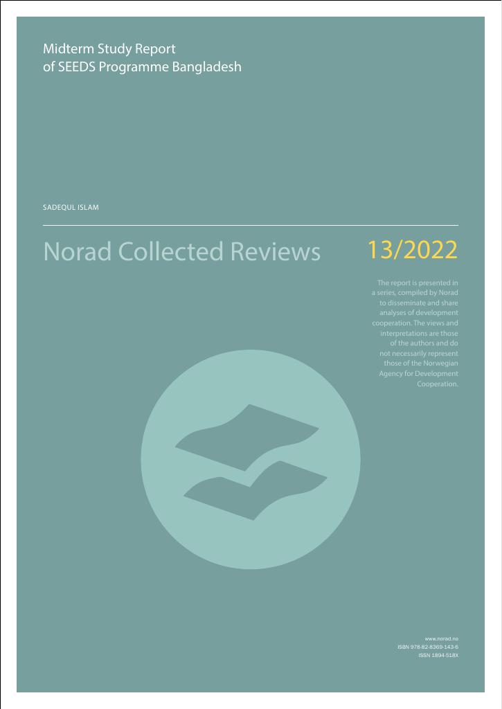 Forsiden av dokumentet Midterm Study Report of SEEDS Programme Bangladesh : desentralisert evaluering/Norad Collected Reviews 13-22