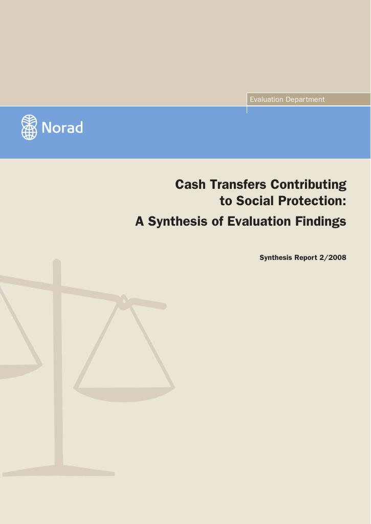 Forsiden av dokumentet Cash Transfers Contributing to Social Protection