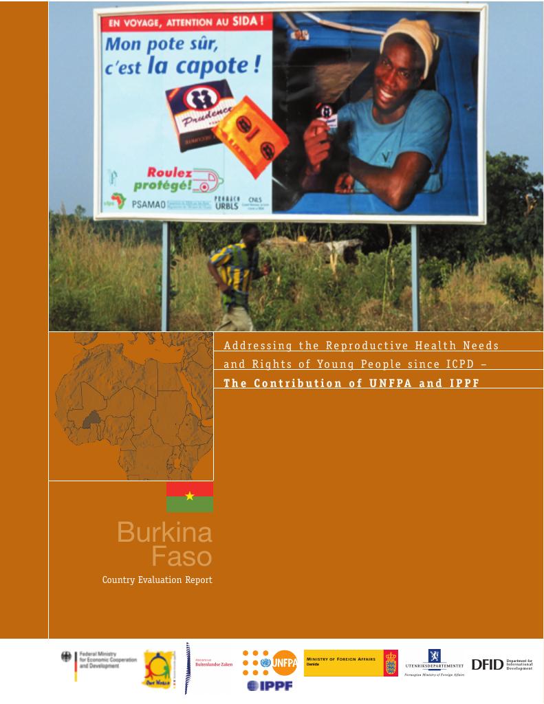 Forsiden av dokumentet Addressing the Reproductive Health Needs and Rights of Young People since ICPD : The contribution of UNFPA and IPPF : Burkina Faso Country Evaluation Report