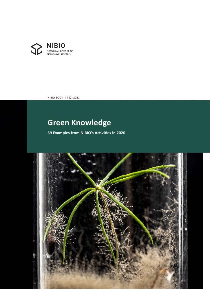 Forsiden av dokumentet Green knowledge : 39 examples from NIBIO’s activities in 2020