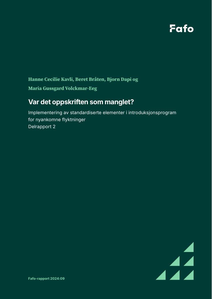 Forsiden av dokumentet Var det oppskriften som manglet?