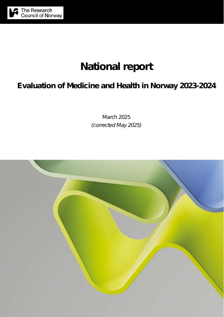 Forsiden av dokumentet Evaluation of Medicine and Health in Norway 2023-2024