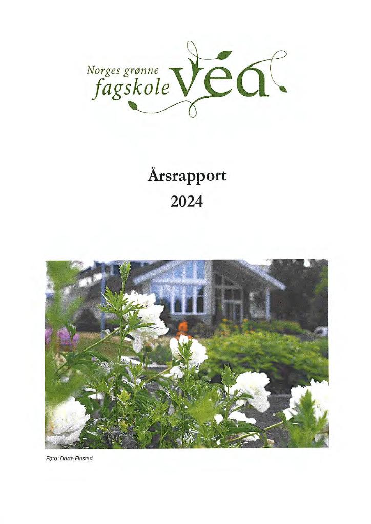 Forsiden av dokumentet Årsrapport Norges grønne fagskole  -Vea 2024