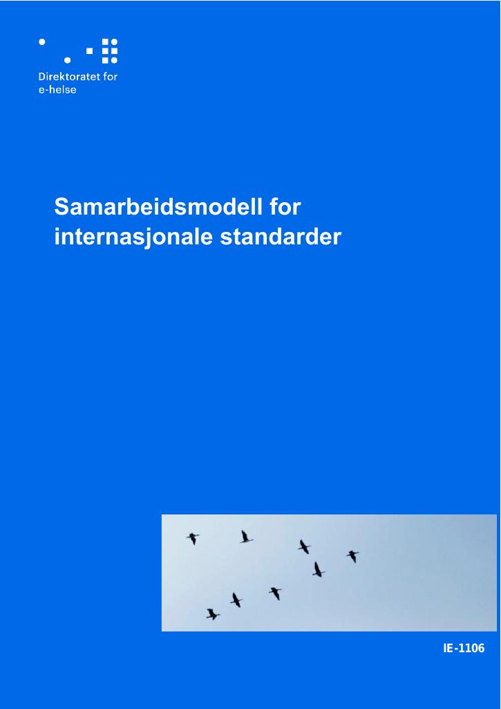 Forsiden av dokumentet Samarbeidsmodell for internasjonale standarder