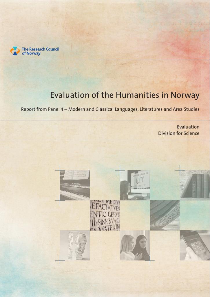 Forsiden av dokumentet Evaluation of the Humanities in Norway - Panel 4