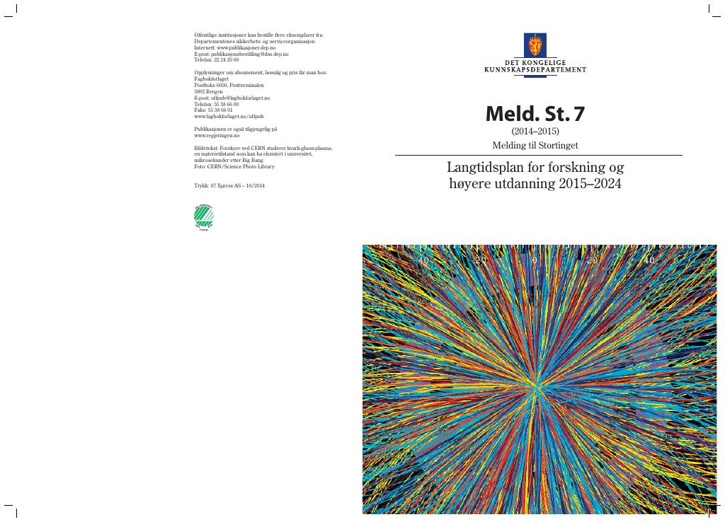 Forsiden av dokumentet Meld. St. 7 (2014–2015)