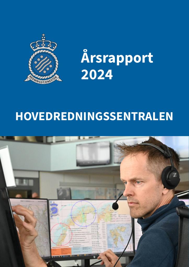 Forsiden av dokumentet Årsrapport Hovedredningssentralen 2024