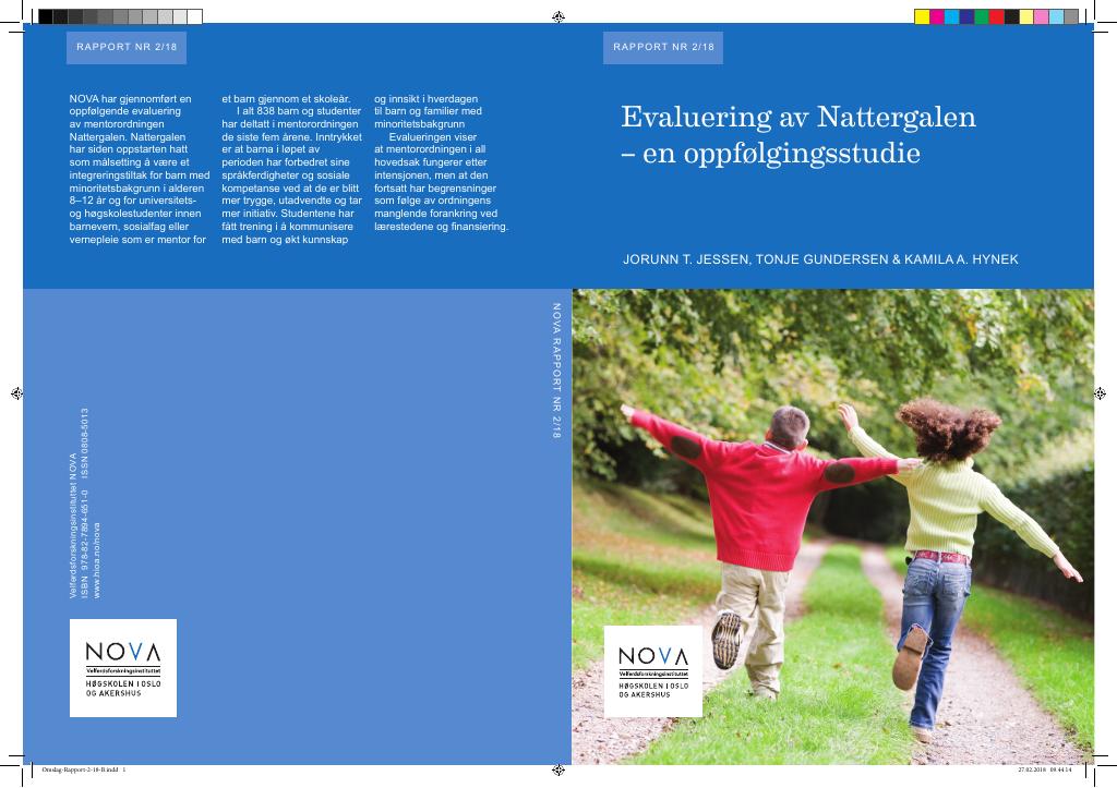 Forsiden av dokumentet Evaluering av Nattergalen