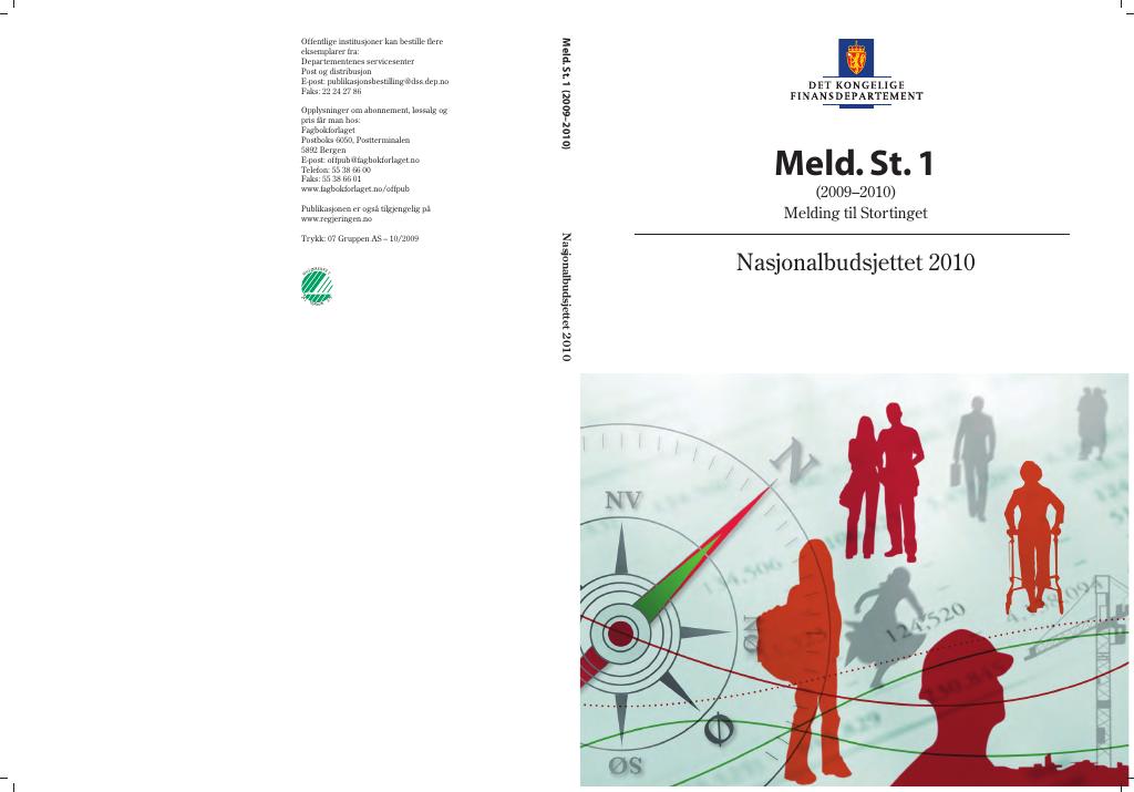 Forsiden av dokumentet Meld. St. 1 (2009 – 2010)