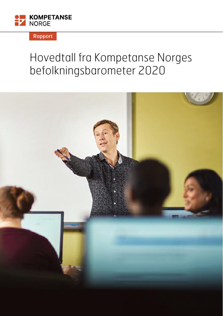 Forsiden av dokumentet Hovedtall fra Kompetanse Norges befolkningsbarometer 2020