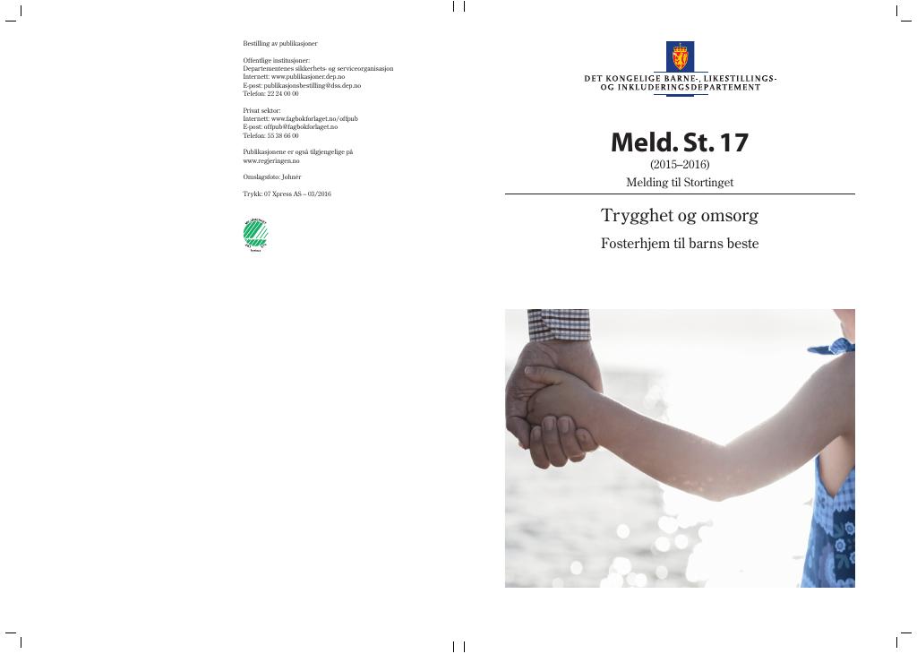 Forsiden av dokumentet Meld. St. 17 (2015–2016)