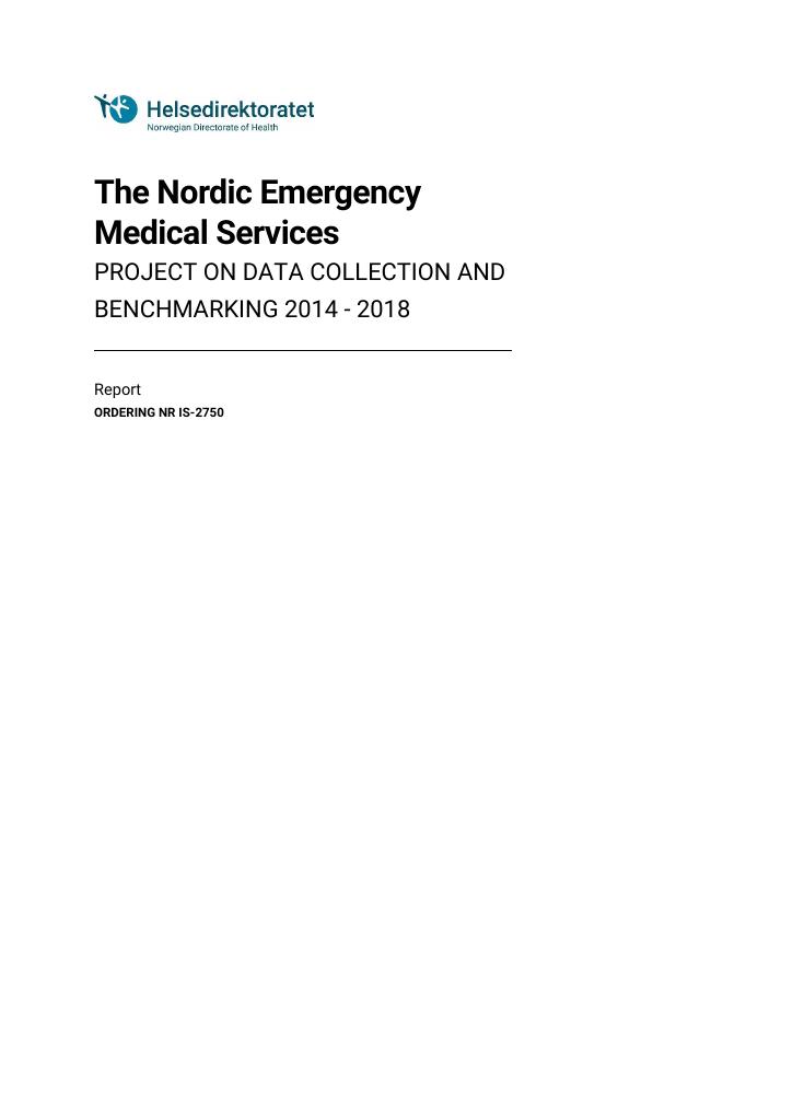 Forsiden av dokumentet The Nordic Emergency Medical Services