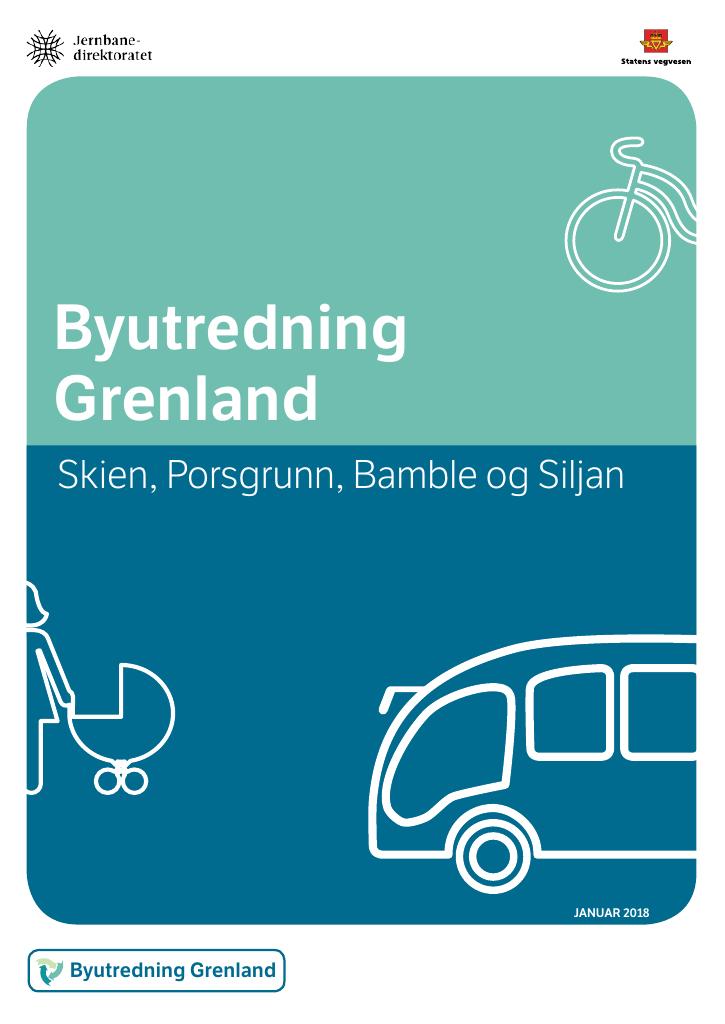 Forsiden av dokumentet Byutredning Grenland : Skien, Porsgrunn, Bamble og Siljan