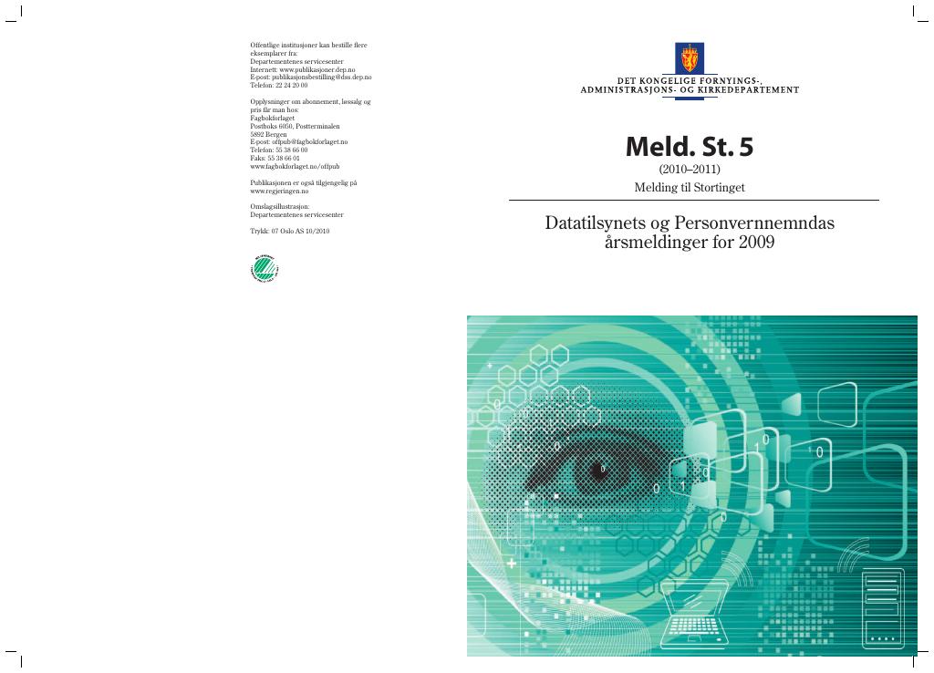 Forsiden av dokumentet Meld. St. 5 (2010–2011)