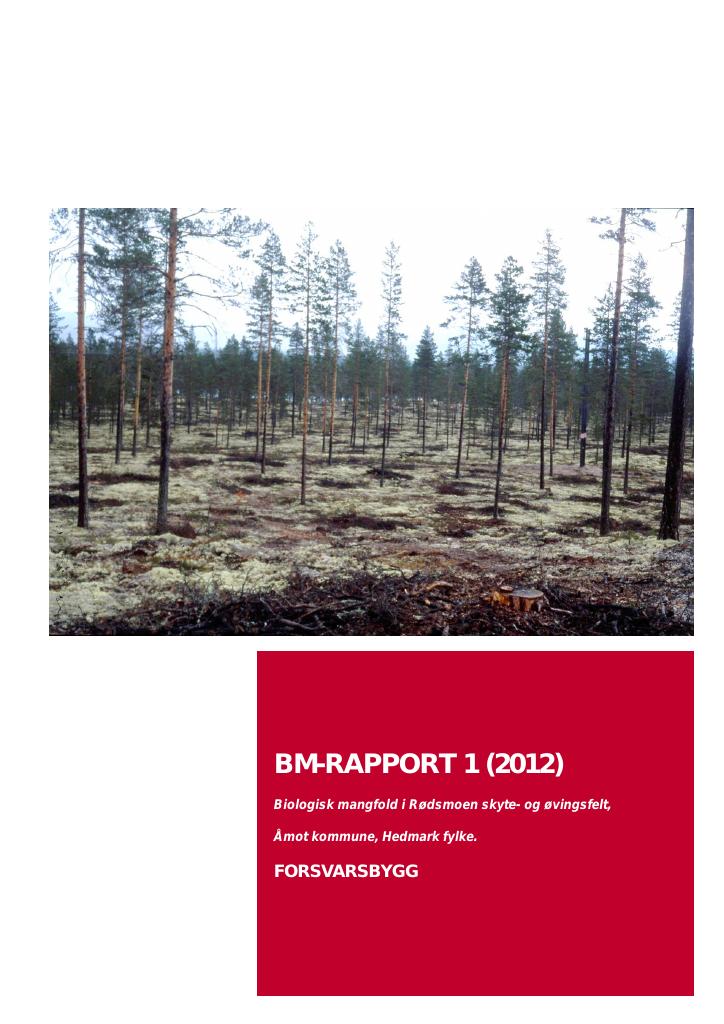 Forsiden av dokumentet Biologisk mangfold i Sørlimarka skyte- og øvingsfelt,  Harstad og Kvæfjord kommune, Troms fylke :