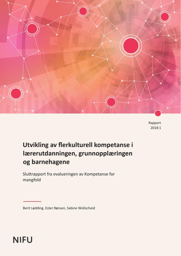 Forsiden av dokumentet Evaluering av Kompetanse for mangfold